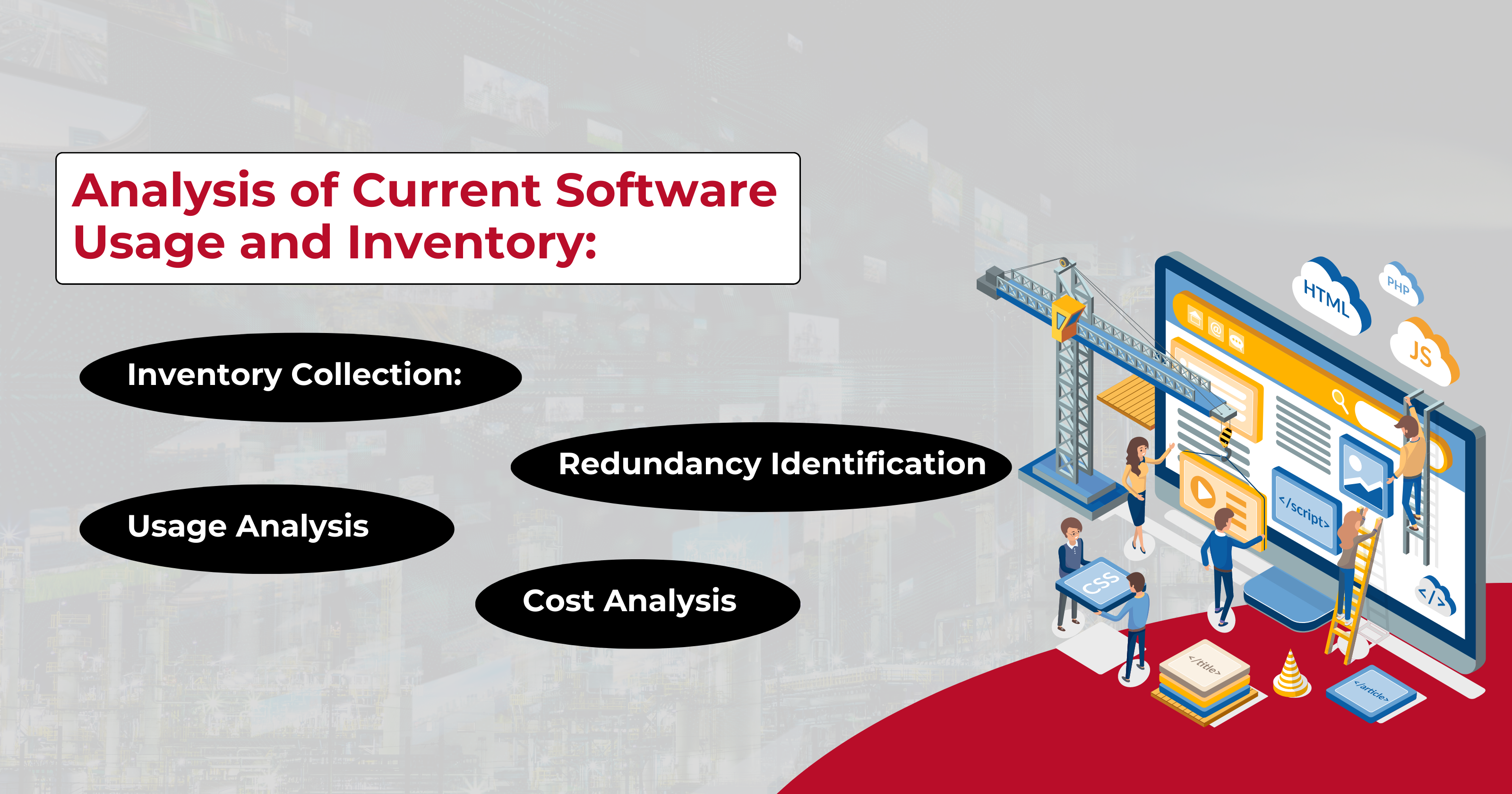 analysis of current software usage and inventory