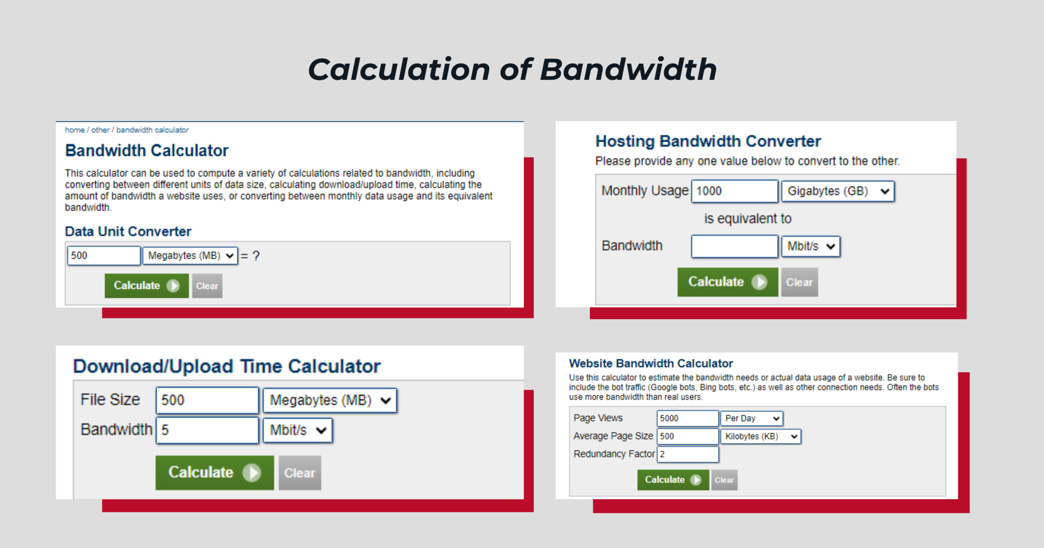 bandwidth calculator